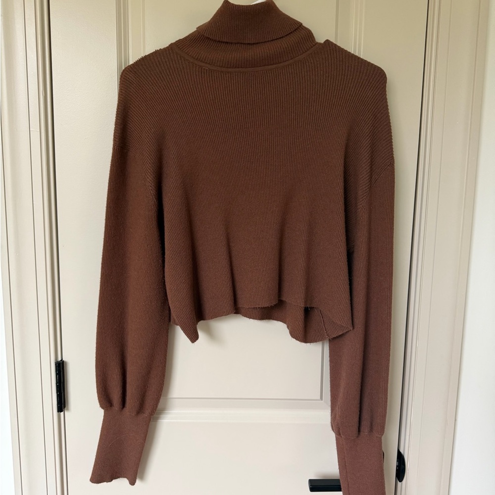 Princess Polly Chocolate Brown Turtleneck Sweater